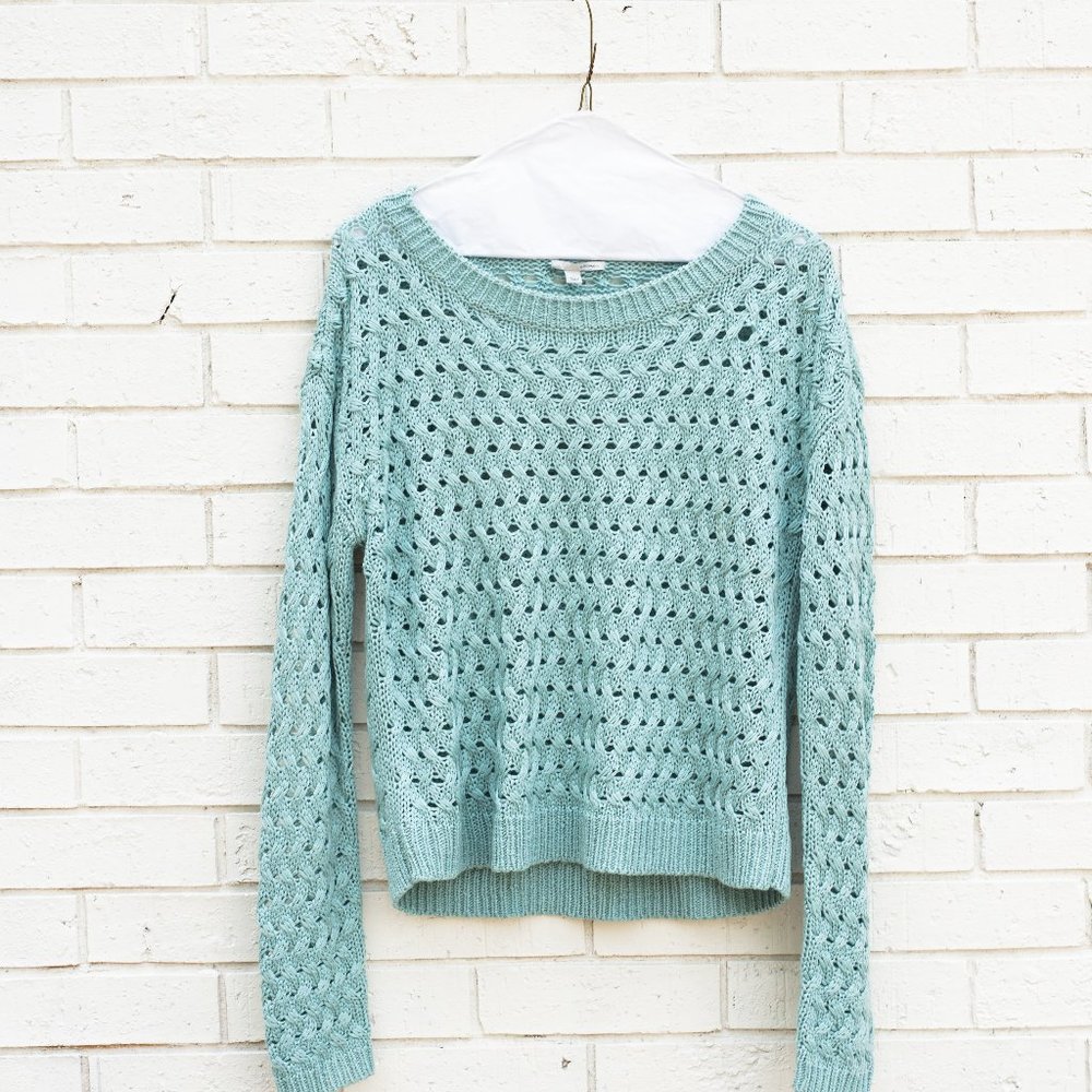 Blue cable knit Sweater
